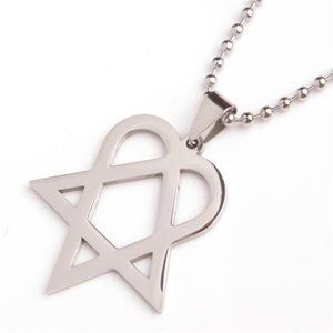 COPY - COPY - Heartagram necklace stainless steel